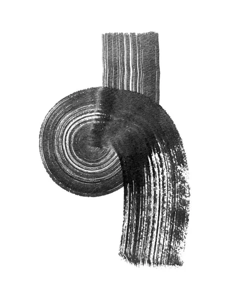Frotiu Vopsea Neagră Vectorial Abstract Element Design Desenat Manual Cerneală — Vector de stoc