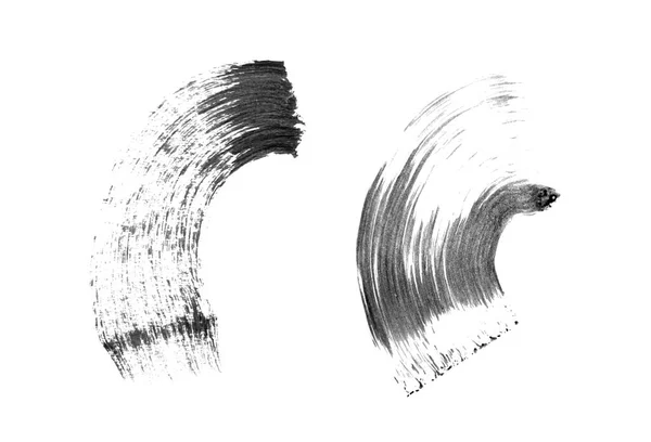 Abstrakte Vektor Farbschmierereien Eingestellt Handgezeichnetes Gestaltungselement Schwarze Tintenspuren Isoliert Auf — Stockvektor