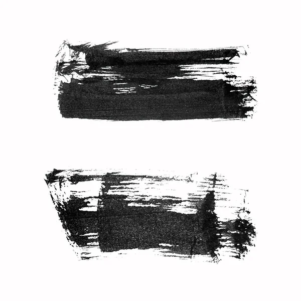 Abstraktní Vektorové Nátěry Nastaveny Ručně Kreslený Designový Prvek Černé Inkousty — Stockový vektor