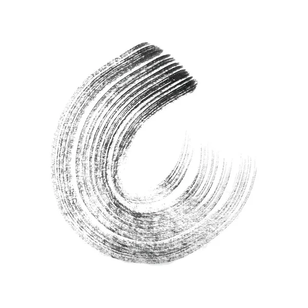 抽象ベクトルペイントスミア 手描きのデザイン要素 白を基調とした黒インクの筆致 — ストックベクタ