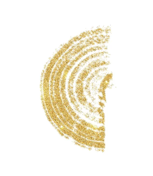 Векторний Золотий Мазок Фарби Блискучі Елементи Ізольовані Білому Тлі — стоковий вектор
