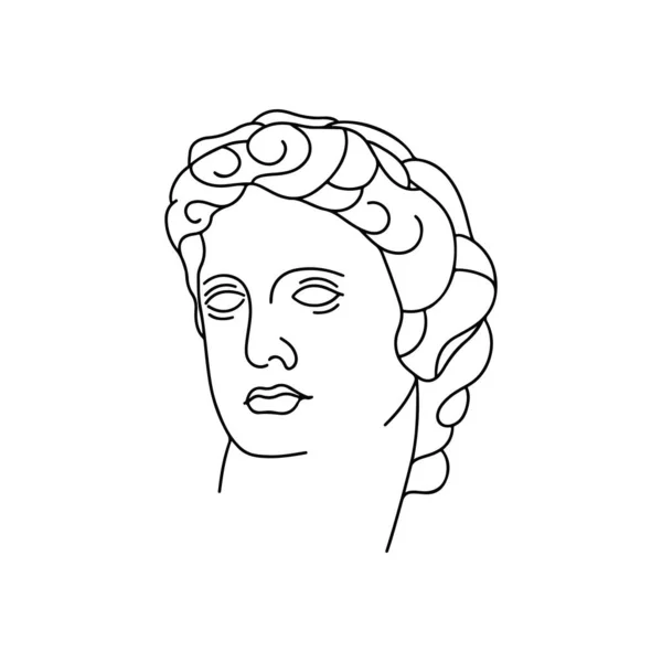 Икона Векторной Антикварной Скульптуры Ручная Рисованная Векторная Иллюстрация Изолированная Белом — стоковый вектор