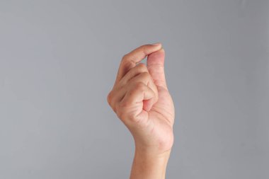 El hareketi, küçük ölçüm ya da eylemi gösteren, UI etkileşimi, minimalist iletişim ya da metafor kavramları için mükemmel bir işaret.