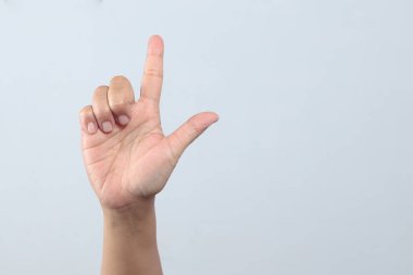 Amerikan işaret dilinde el yapımı aşk işareti hareketi