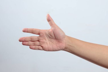 Avuç içi hareketini aç, işaret pozunu parmakları açık göster.