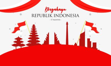 Endonezya Bağımsızlık Günü 'nü kutluyoruz. Dirgahayu, Endonezya 79 Arkaplan