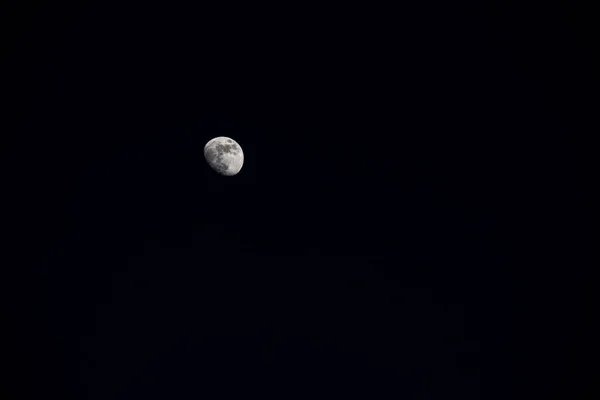 Siyah arkaplanlı dolunay fotoğrafı. Kolombiya. 