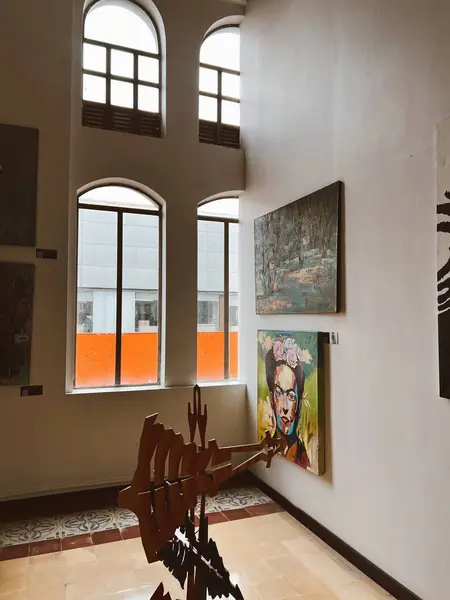 Medellin Antioquia Kolumbia Marca 2024 Pomieszczenia Artystyczne Narodowym Centrum Handlowym — Zdjęcie stockowe