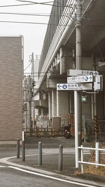 Tokyo, Japon. 29 Mart 2024: Tokyo şehrinde modern mimari ile gri günler.