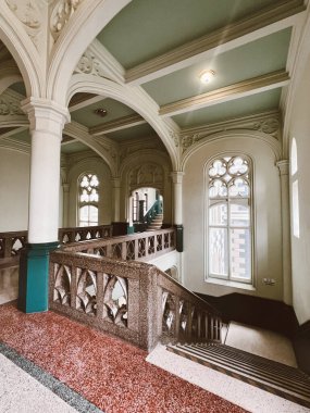 Medellin, Antioquia, Kolombiya. 2 Nisan 2024: Rafael Uribe Uribe Kültür Sarayı Mimarisi.