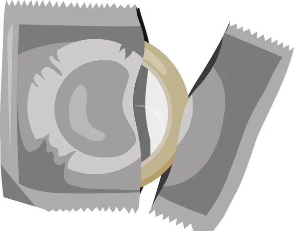 Des Contraceptifs Préservatifs Préservatif Ouvert — Image vectorielle