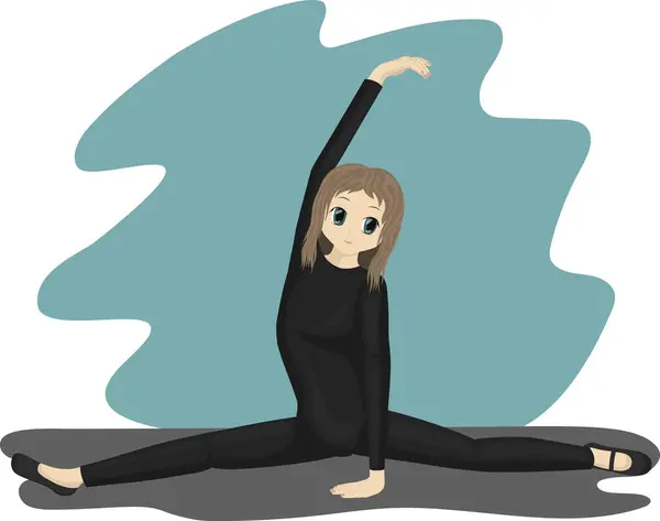 İpli bir kızın vektör çizimi. Spor. Atletizm.