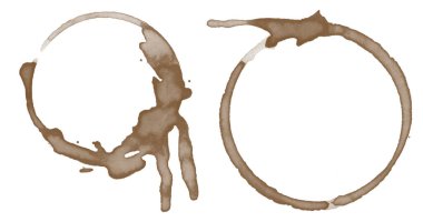 Kahve lekesi deseni ocak resmi beyaz arkaplan kullanın