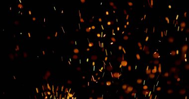 Ateş közleri, parçacıklar siyah arkaplan kullanır