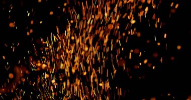 Ateş közleri, parçacıklar siyah arkaplan kullanır