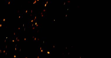 Ateş közleri, parçacıklar siyah arkaplan kullanır