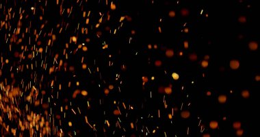 Ateş közleri, parçacıklar siyah arkaplan kullanır