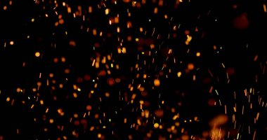 Ateş közleri, parçacıklar siyah arkaplan kullanır