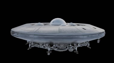 Alian Gemisi, Uzay Aracı, Siyah arkaplanı olan UFO