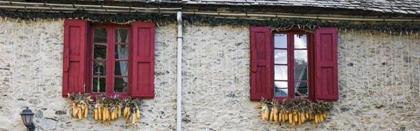Гарос Артис Долина Аран Испания Европа Дома Двери Окна Форсты — стоковое фото