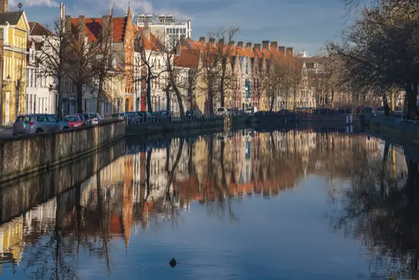 Brugge Belçika Avrupa Büyüleyici Şehir — Stok fotoğraf
