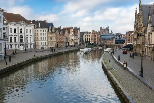 Gante Belçika Avrupa Büyüleyici Şehir — Stok fotoğraf