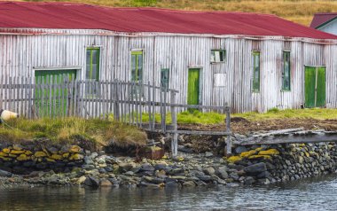 Harberton Çiftliği, Tierra del Fuego, Usuahia, Beagle Kanalı, Arjantin. Yüksek kalite fotoğraf