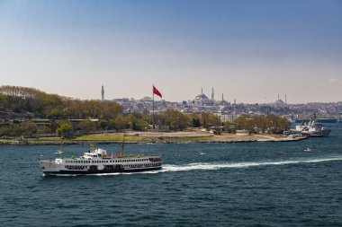 İstanbul, TuIstanbul, Türkiye. Bosphorusrkey 'den geliyor. Boğaz boşluğundan geliyor. Yüksek kalite fotoğraf