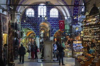İstanbul 'daki Grand Bazaar' ın içinde. Yüksek kalite fotoğraf