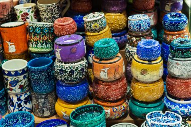 İstanbul 'daki Grand Bazaar' ın içinde. Yüksek kalite fotoğraf