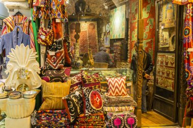 İstanbul 'daki Grand Bazaar' ın içinde. Yüksek kalite fotoğraf