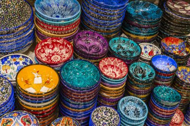 İstanbul 'daki Grand Bazaar' ın içinde. Yüksek kalite fotoğraf