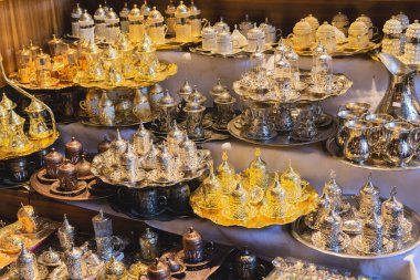 İstanbul 'daki Grand Bazaar' ın içinde. Yüksek kalite fotoğraf