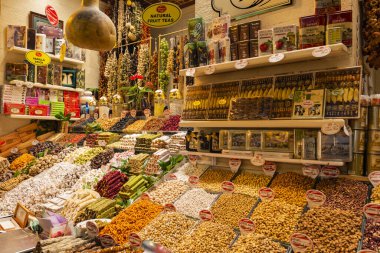 İstanbul 'daki Grand Bazaar' ın içinde. Yüksek kalite fotoğraf