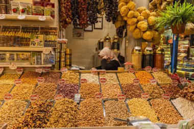 İstanbul 'daki Grand Bazaar' ın içinde. Yüksek kalite fotoğraf