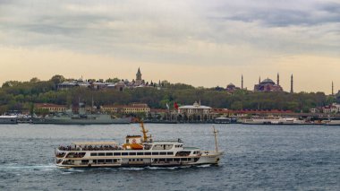 İstanbul, Türkiye. Boğaz boşluğundan geliyor. Yüksek kalite fotoğraf