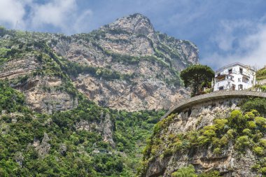 İtalya 'nın Amalfi kıyısındaki Positano şehrinde. Yüksek kalite fotoğraf
