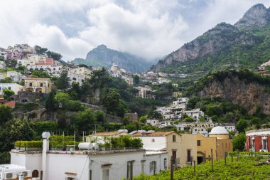 İtalya 'nın Amalfi kıyısındaki Positano şehrinde. Yüksek kalite fotoğraf