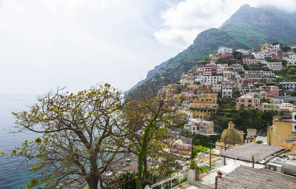Cidade Positano Costa Amalfi Itália Foto Alta Qualidade — Fotografia de Stock