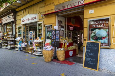 İtalya 'nın Amalfi kıyısındaki Positano şehrinde. Yüksek kalite fotoğraf