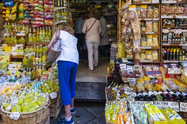 İtalya 'nın Amalfi kıyısındaki Positano şehrinde. Yüksek kalite fotoğraf