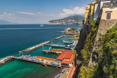 İtalya 'nın Amalfi kıyısındaki Positano şehrinde. Yüksek kalite fotoğraf