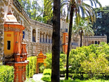İspanya, Endülüs, Sevilla Kraliyet Alcazar 'ı. Yüksek kalite fotoğraf