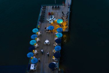 İtalya 'nın Amalfi kıyısındaki Positano şehrinde. Yüksek kalite fotoğraf