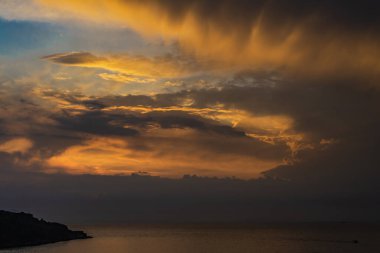 İtalya 'nın Amalfi kıyısındaki Positano şehrinde. Yüksek kalite fotoğraf