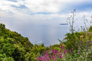 Positano yolu, Amalfi sahili, İtalya. Yüksek kalite fotoğraf