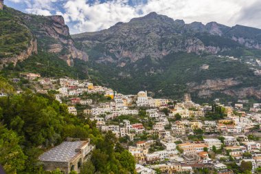 Positano yolu, Amalfi sahili, İtalya. Yüksek kalite fotoğraf
