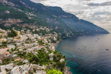 Positano yolu, Amalfi sahili, İtalya. Yüksek kalite fotoğraf