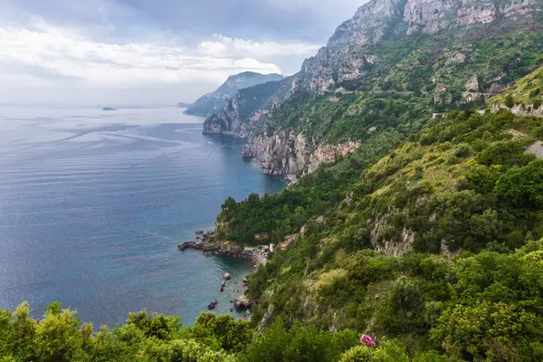 Estrada Para Positano Costa Amalfitana Itália Foto Alta Qualidade — Fotografia de Stock