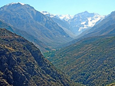 Santiago de Chile 'den And Dağları' nın güzel etekleri. Yüksek kalite fotoğraf